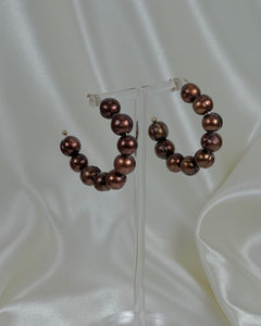 Bronze Pearl Hoop