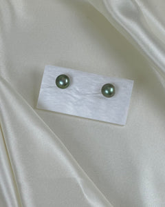 Pistachio Green Pearl Studs