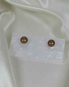 Pearl Stud - Bronze