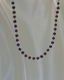 Burgundy and White Pearl Necklace