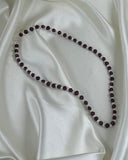 Burgundy and White Pearl Necklace