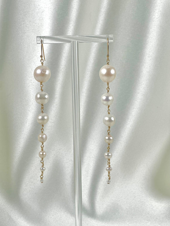 Pearl Gradient Earrings - Long